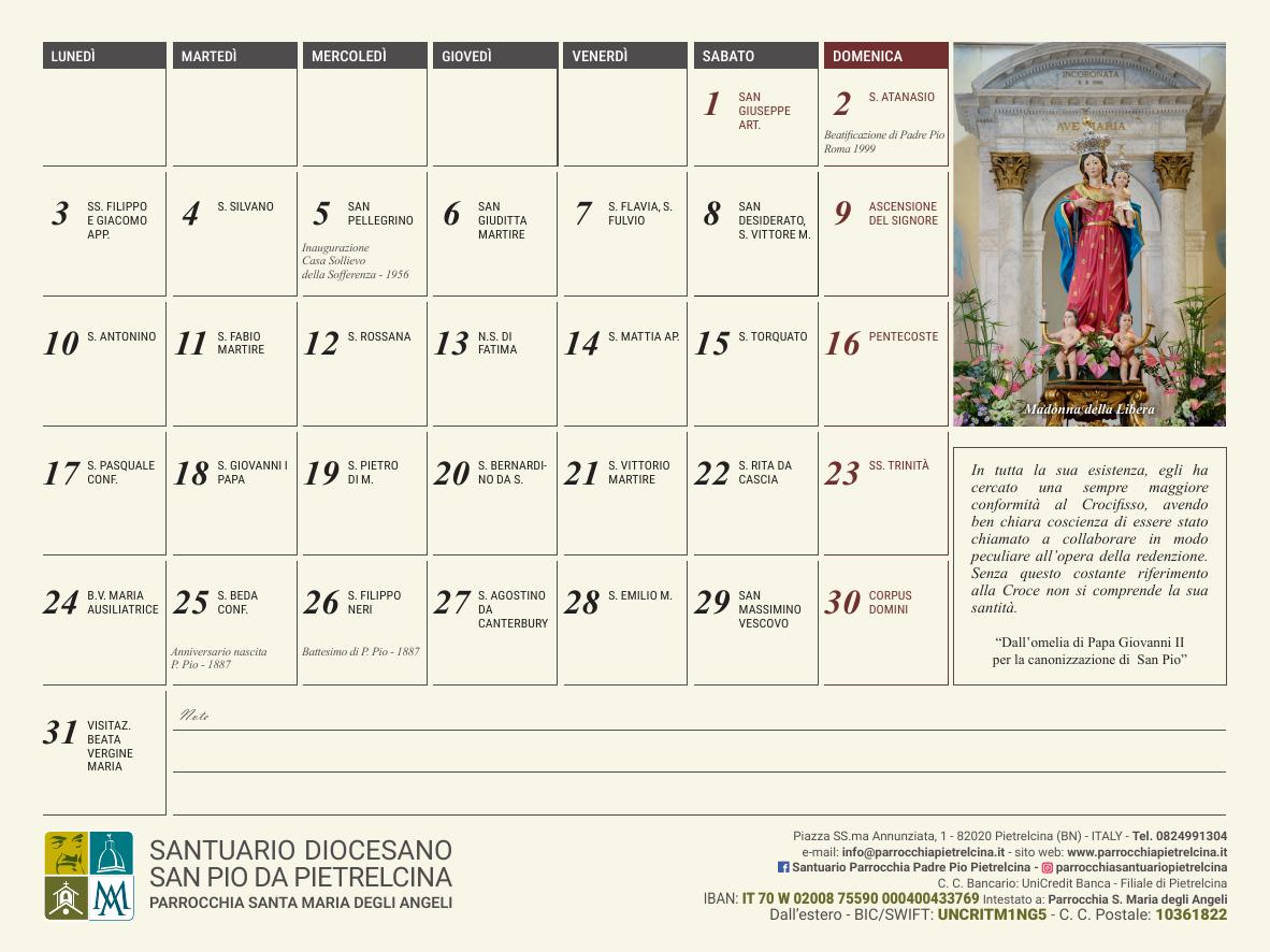 Calendario 2027 – La Santità di Padre Pio – immagine 5