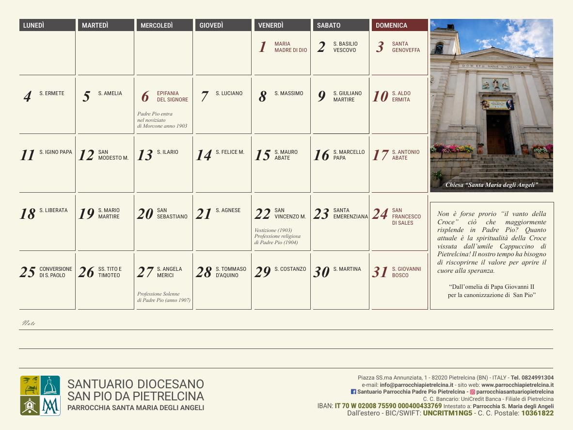 Calendario 2027 – La Santità di Padre Pio – immagine 3